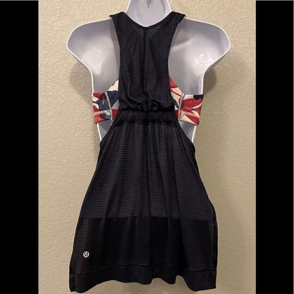Lululemon Stash It Tank Inky Floral size 6 gym sporty Athliesure running - Picture 6 of 11